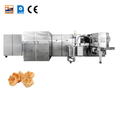 PLC-gesteuerte Waffelkorbmaschine aus Edelstahl mit videotechnischer Unterstützung