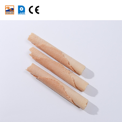 PLC-gesteuerte Ei-Roll-Produktionslinie 1.5KW Automatische Waffel-Rolle für Backmaschine