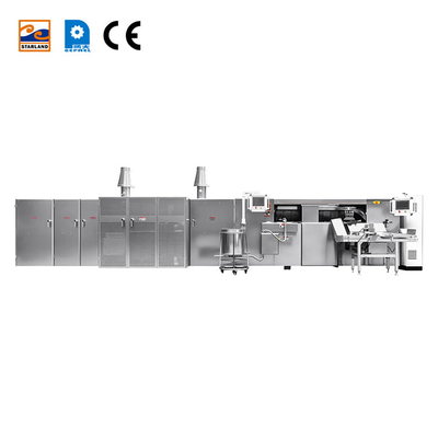 PLC-gesteuerte Ei-Roll-Produktionslinie 1.5KW Automatische Waffel-Rolle für Backmaschine