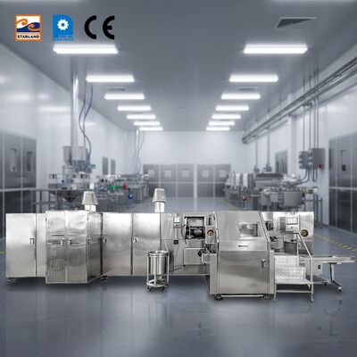 Fließband für die Barquillo-Kegel-Produktion, konzipiert für die Herstellung von Barquillo-Kegeln, gewährleistet hohe Kapazität und Betrieb.