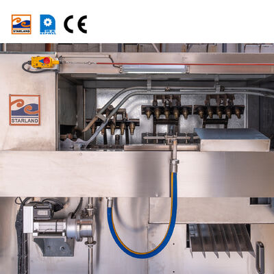 Automatische Waffelhörnchenmaschine aus Edelstahl, perfekt für die kontinuierliche Produktion von köstlichen, knusprigen Waffelhörnchen