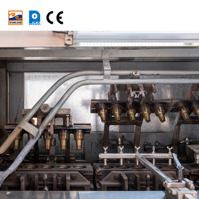 Hochflexible Waffelhörnchen-Produktionslinie mit Rollstation