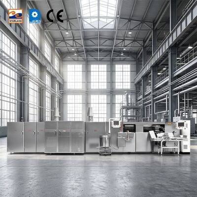 Automatische Eierrollen-Produktionslinie mit automatischer Waffelrollen-Produktionslinie zur Steigerung der Produktionseffizienz