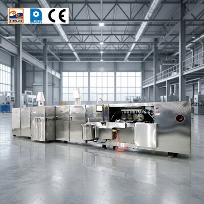 Edelstahl-Waffel-Keks-Produktionsanlage integriert mit SPS-Steuerungssystem zur Gewährleistung konsistenter Produktstandards