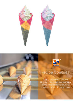 Höhe der Erdbeeraroma-Oblaten-Kegel-118-120mm mit 22 ° Winkel