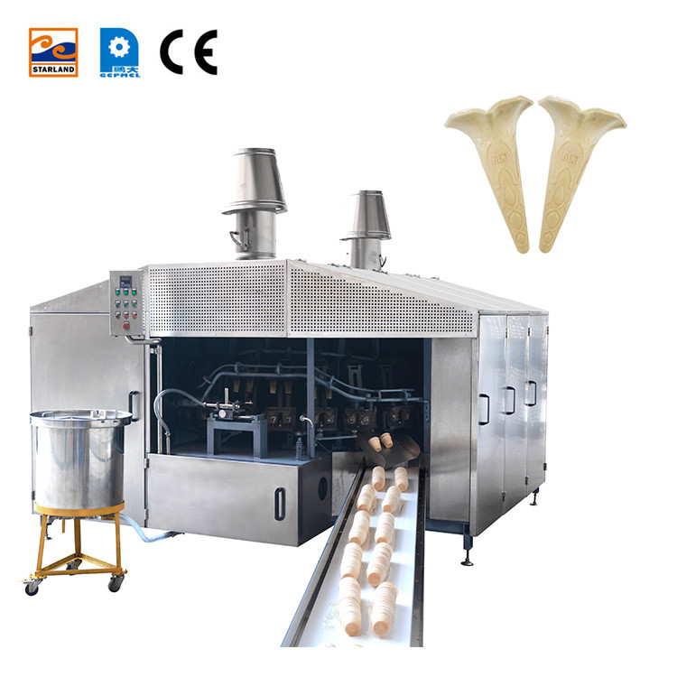 0.75kw PLC-Wafer-Kegel-Produktionslinie für Wafer-Keks-Produktion Snack-Maschine