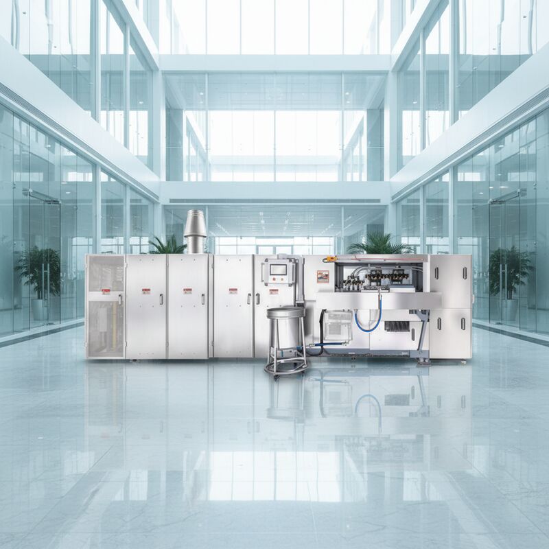 Automatische Waffelhörnchenmaschine aus Edelstahl, perfekt für die kontinuierliche Produktion von köstlichen, knusprigen Waffelhörnchen