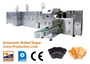 Kegel-Fertigungsstraße der Waffel-1.5kw/Eistüte-Backen-Maschine mit Doppeltem überlagerten Platten-Tür
