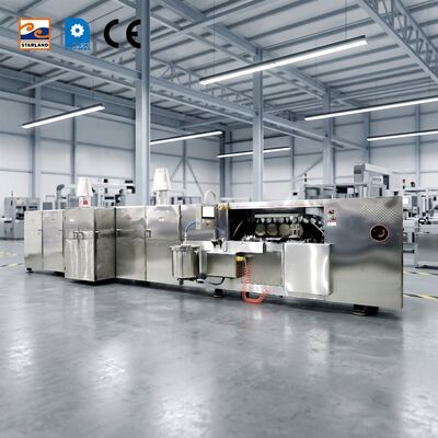 1.5kw Hauptmotor Spezifikation Wafer Biscuit Produktionslinie Edelstahlmaterial mit Videotechnischer Unterstützung ausgestattet
