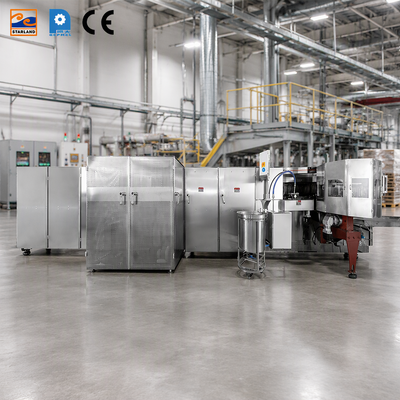 Video Technischer Support Waffelkorb Produktionslinie Edelstahl Konstruktion Ausrüstung für kommerzielle Lebensmittelproduktion