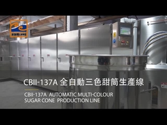 Dreifarbige Zuckerkegel